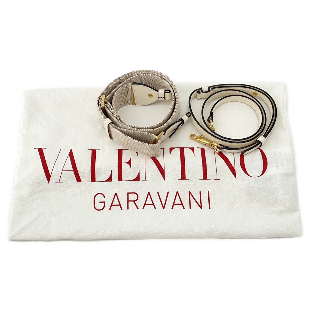 Valentino Garavani All Time 2WAY Handbag Ivory5W2B0Q26IMZ Grained Calf Leather Size Small