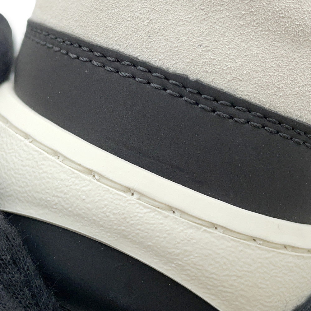CHANEL CC Logo Low Cut Sneakers White/BlackG45212 Leather suede Size 38
