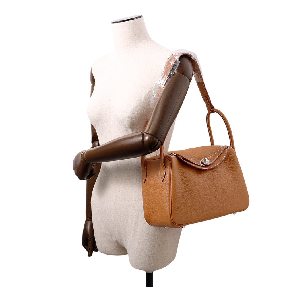 HERMES Lindy Gold Taurillon Clemence Size 26