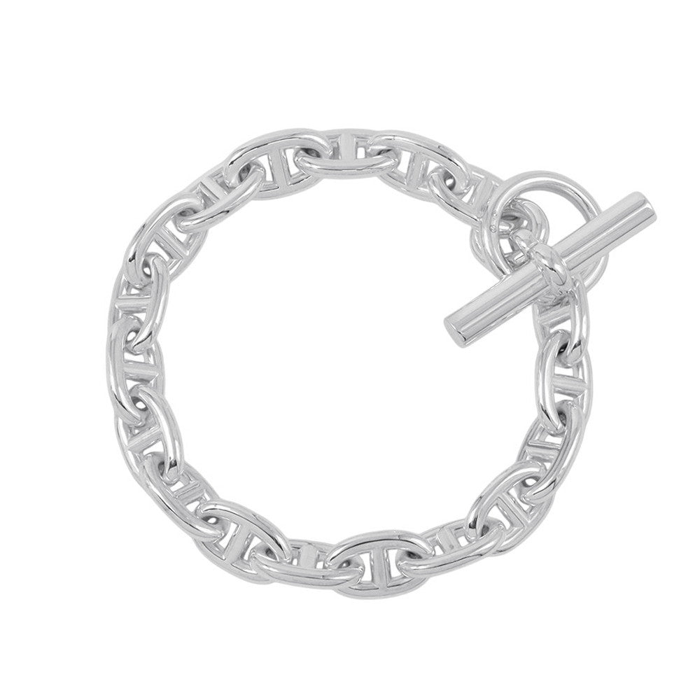 HERMES Chaine d'Ancre Bracelet 18 frames Size MM SV925