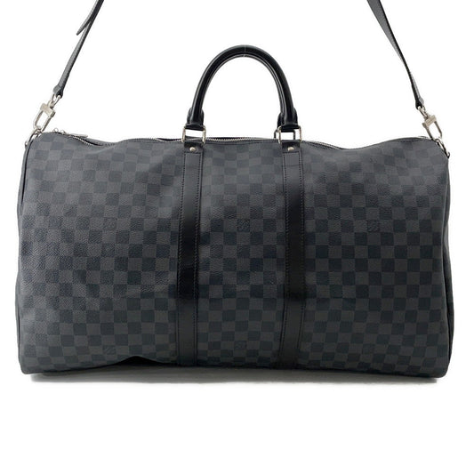 LOUIS VUITTON Keepall Bandouliere NoirN41413 Damier Graphite Size 55