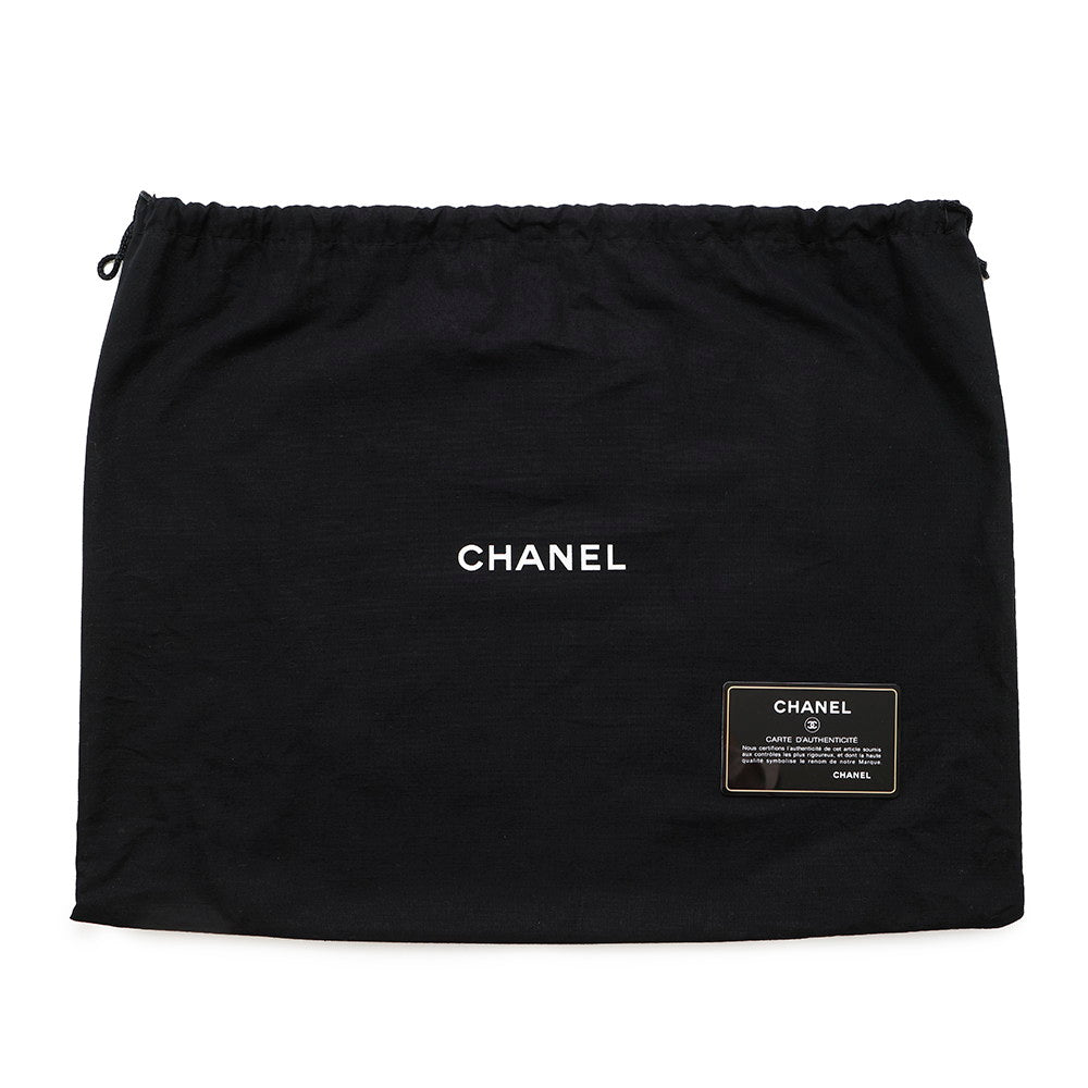 CHANEL Matelasse Handbag Black Caviar Leather Size 25