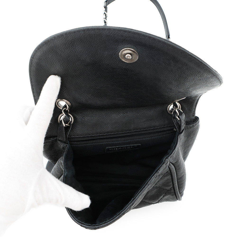 CHANEL Wild Stitch ChainBag Black Caviar Leather