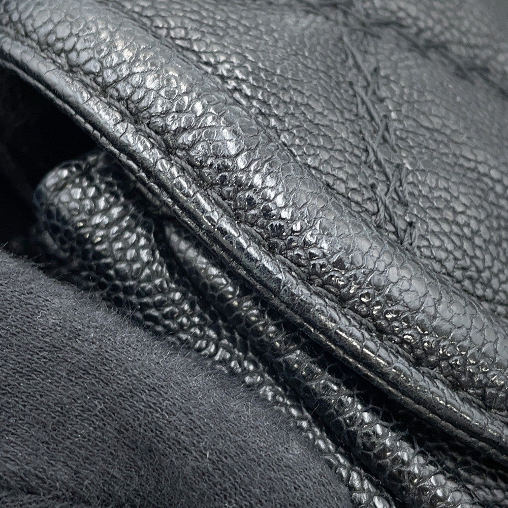 CHANEL Wild Stitch ChainBag Black Caviar Leather