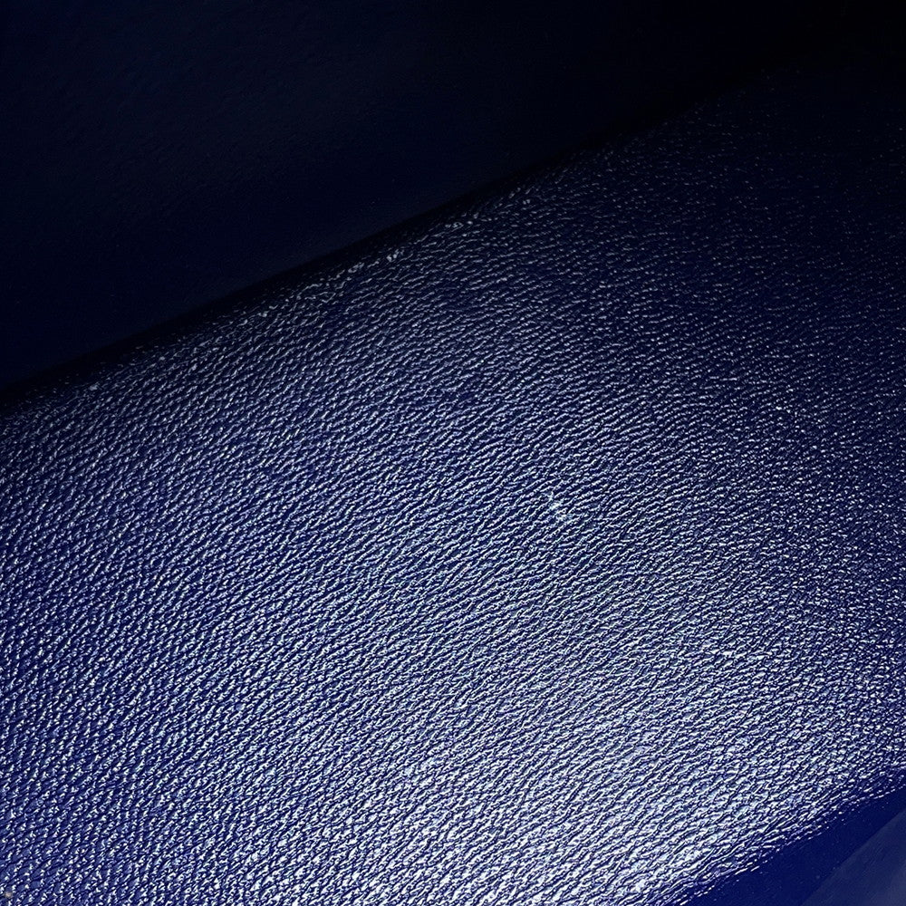 HERMES Mini Kelly Blue Saphir Box Calf Leather