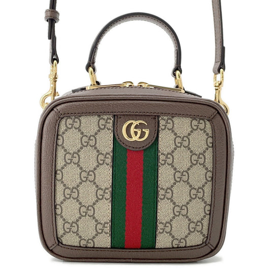 GUCCI GG Supreme Ophidia Handbag Brown772157 GG Supreme Leather