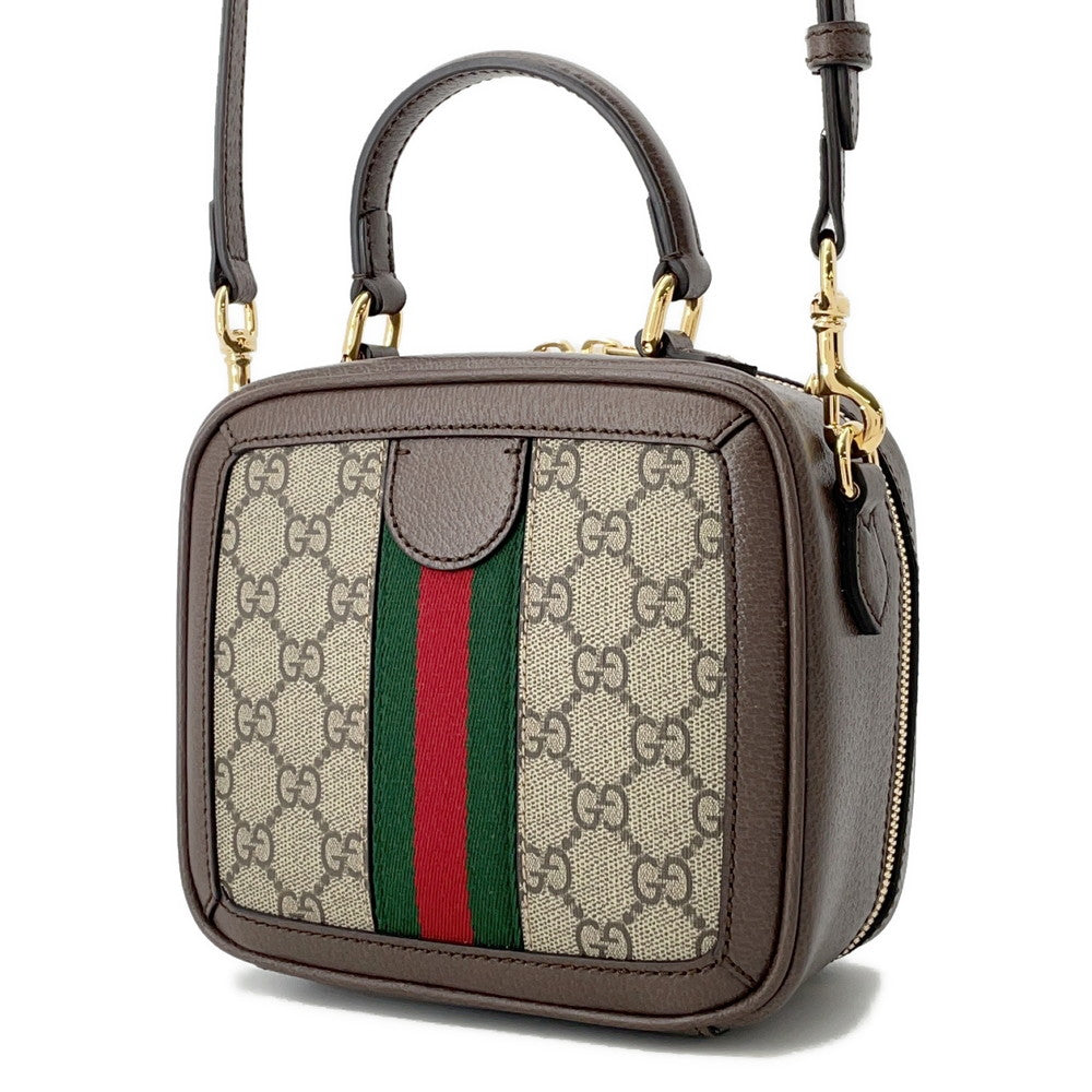 GUCCI GG Supreme Ophidia Handbag Brown772157 GG Supreme Leather