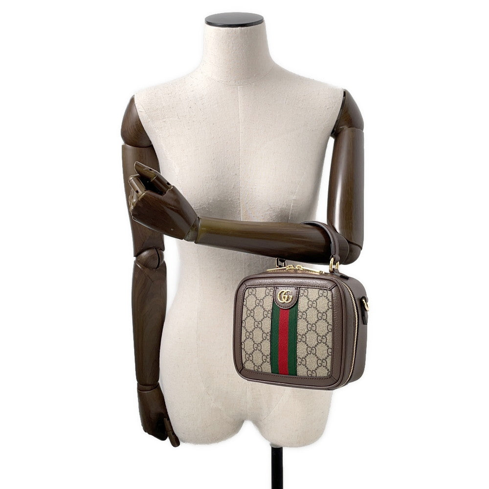 GUCCI GG Supreme Ophidia Handbag Brown772157 GG Supreme Leather