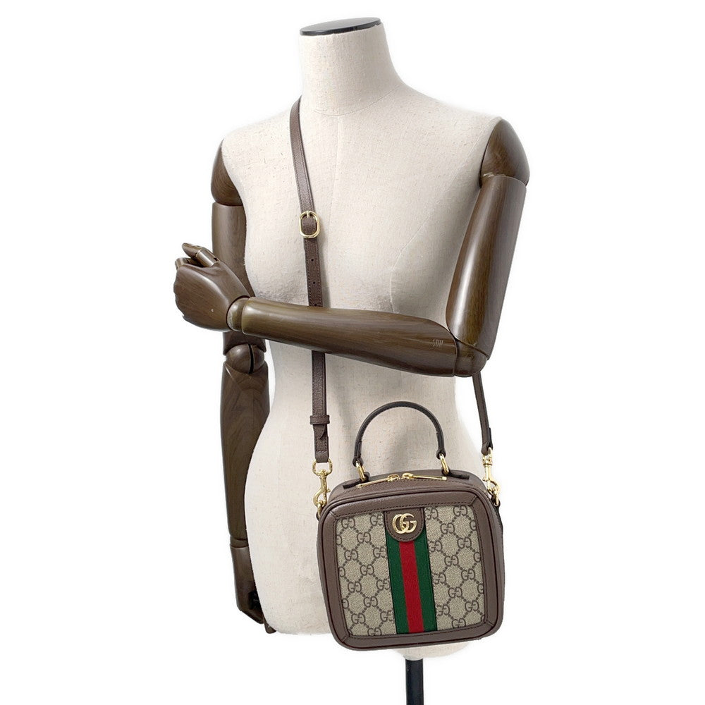 GUCCI GG Supreme Ophidia Handbag Brown772157 GG Supreme Leather