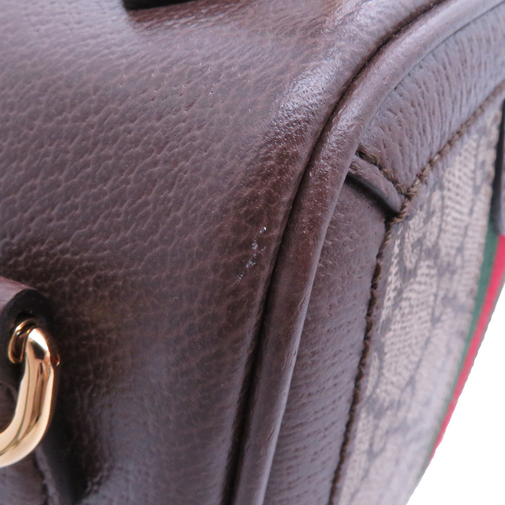 GUCCI GG Supreme Ophidia Handbag Brown772157 GG Supreme Leather
