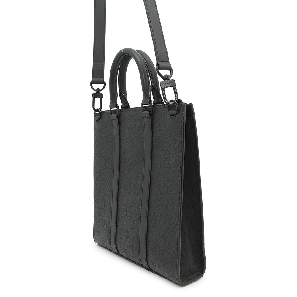 LOUIS VUITTON Sac Plat NoirM21884 Monogram・Taurillon