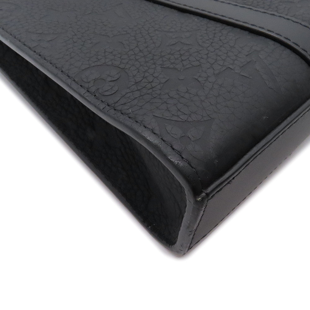 LOUIS VUITTON Sac Plat NoirM21884 Monogram・Taurillon