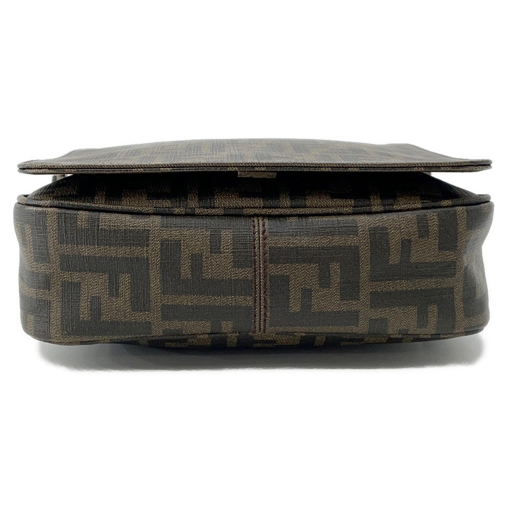 FENDI Zucca flap messenger bag Brown7VA215 PVC