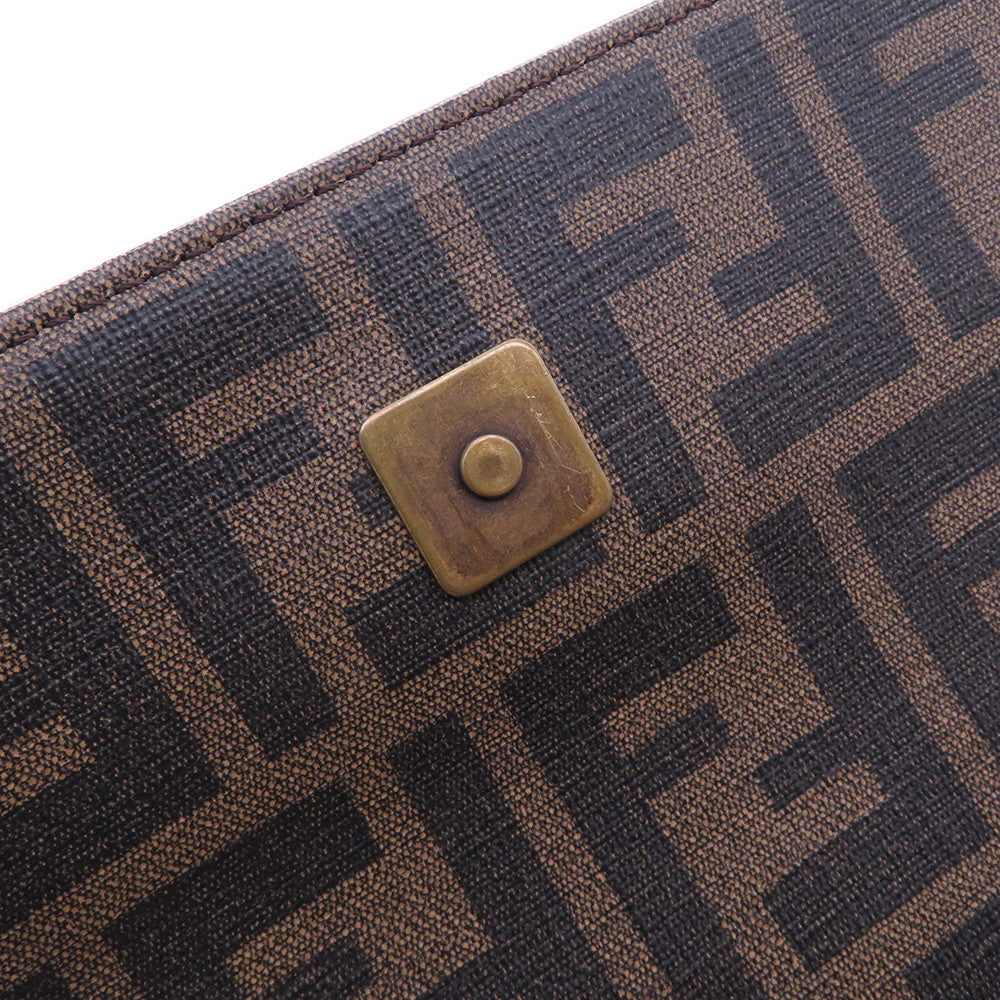 FENDI Zucca flap messenger bag Brown7VA215 PVC