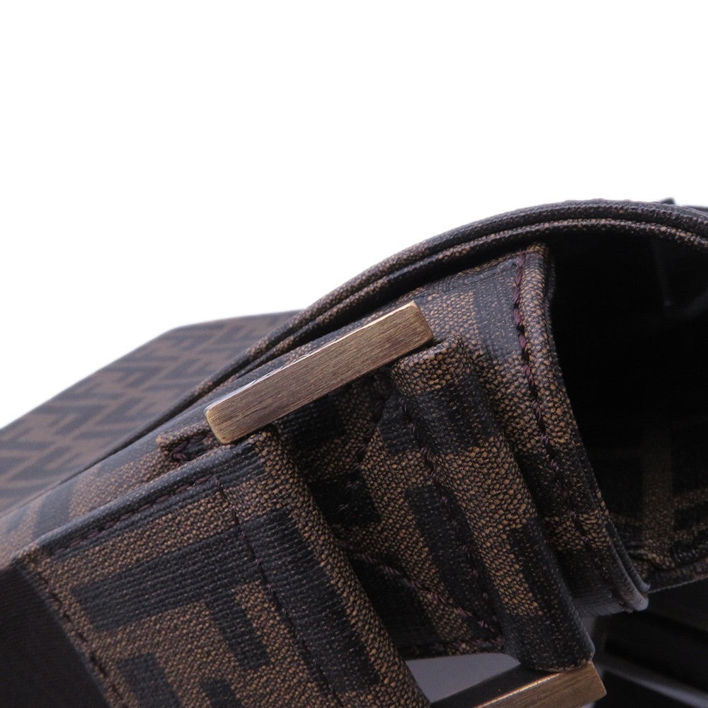 FENDI Zucca flap messenger bag Brown7VA215 PVC