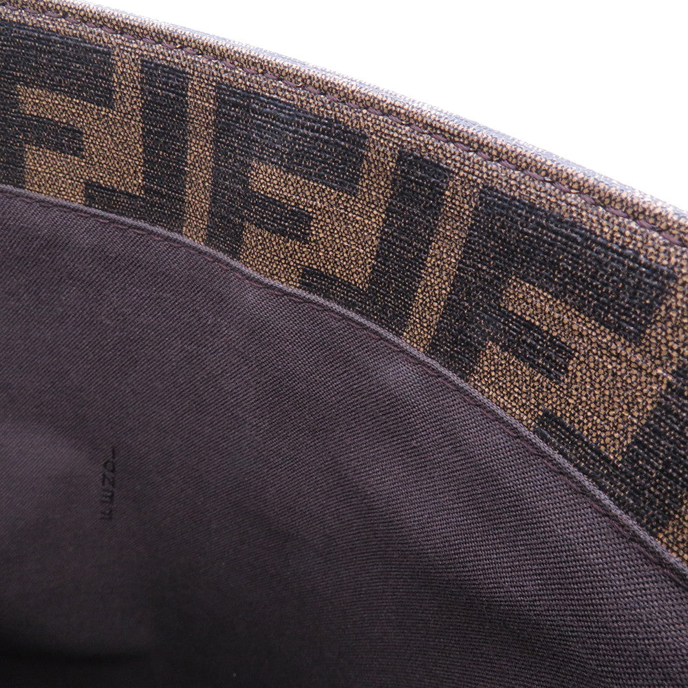 FENDI Zucca flap messenger bag Brown7VA215 PVC