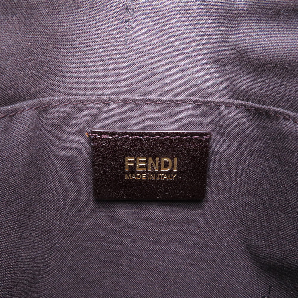 FENDI Zucca flap messenger bag Brown7VA215 PVC