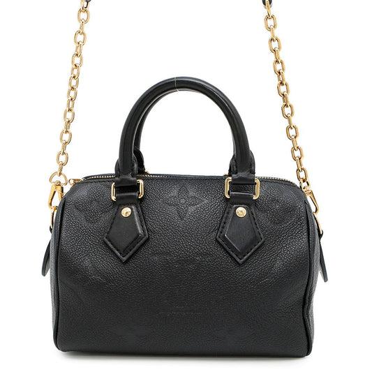 LOUIS VUITTON Speedy Bandouliere NoirM58953 Monogram Empreinte Leather Monogram Giant Size 20