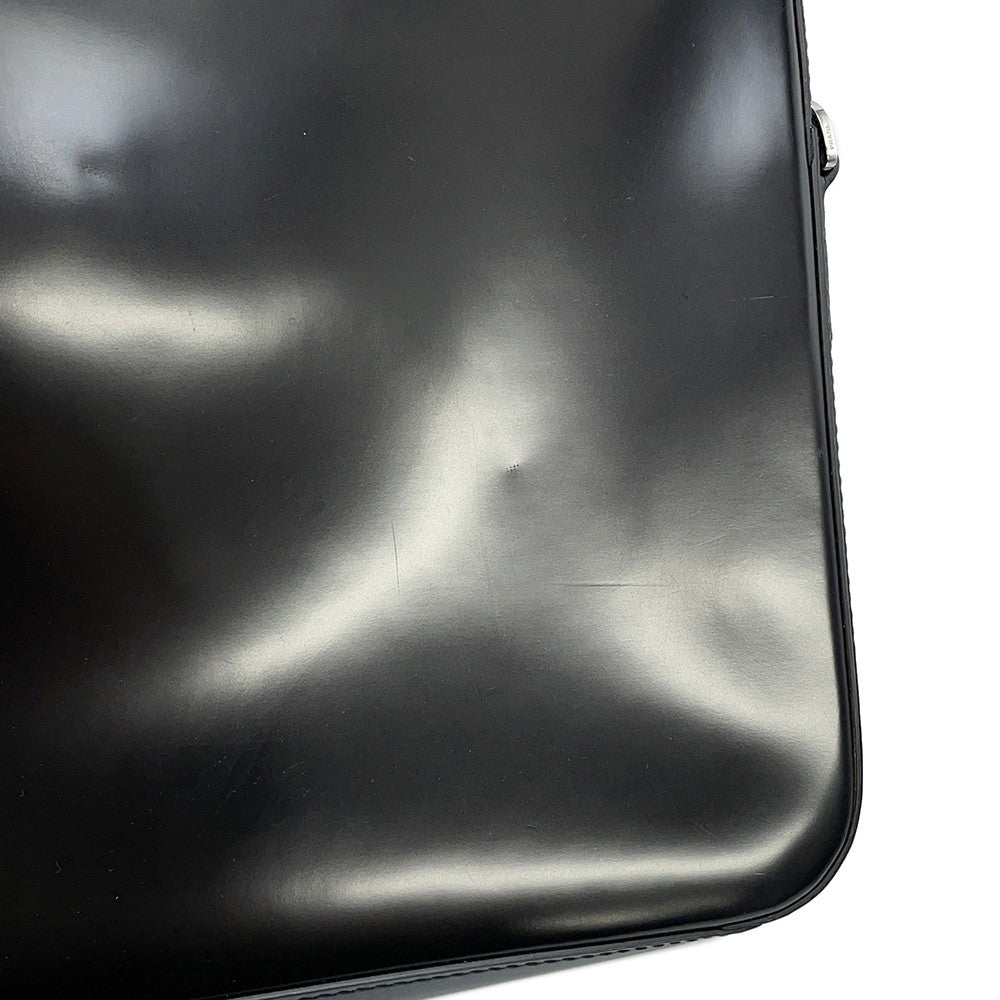 PRADA 2WAY business bag Black2VE368 BrushedLeather