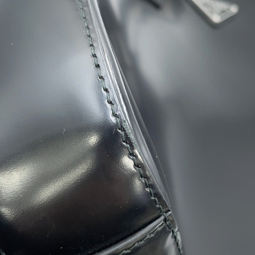 PRADA 2WAY business bag Black2VE368 BrushedLeather