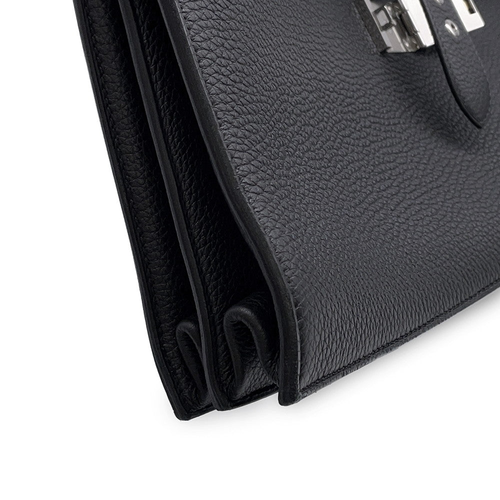 HERMES Sac A Depeches Black Togo Leather Size 38