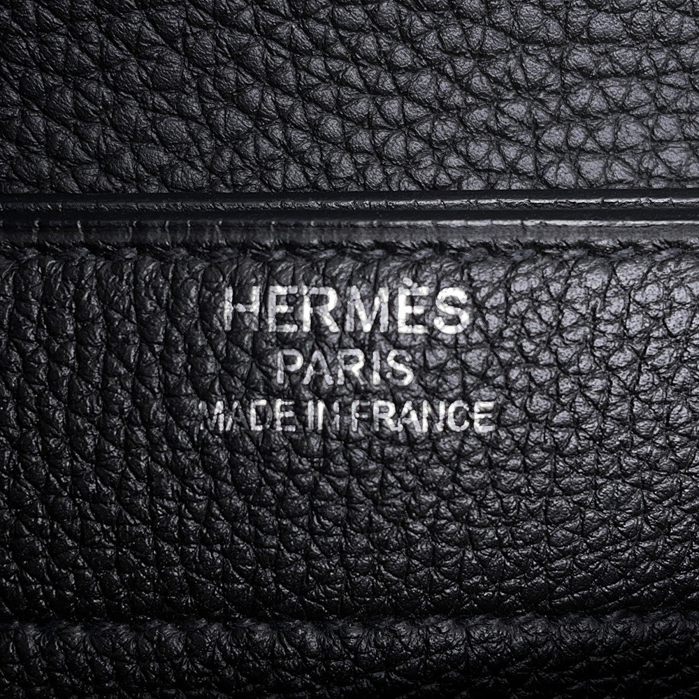 HERMES Sac A Depeches Black Togo Leather Size 38