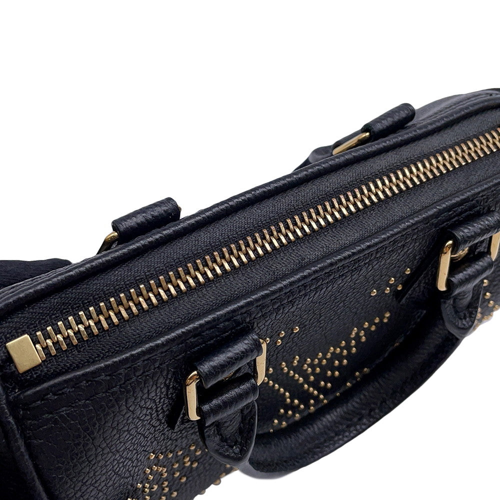 LOUIS VUITTON Nano Speedy NoirM46745 Monogram Empreinte Leather(Studded)