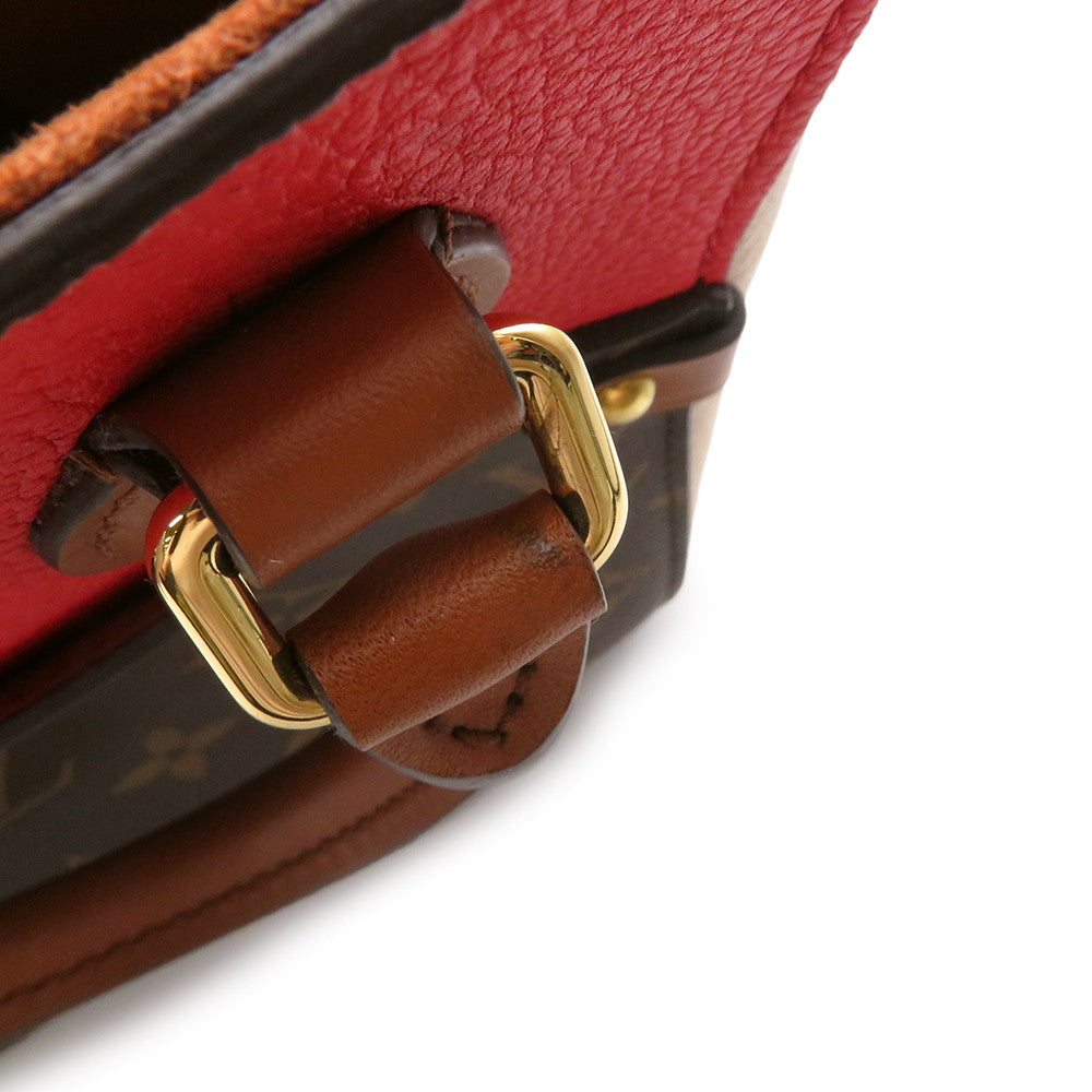 LOUIS VUITTON Fold tote Cerise/Cream/BrownM45389 Monogram Calf Leather Size PM