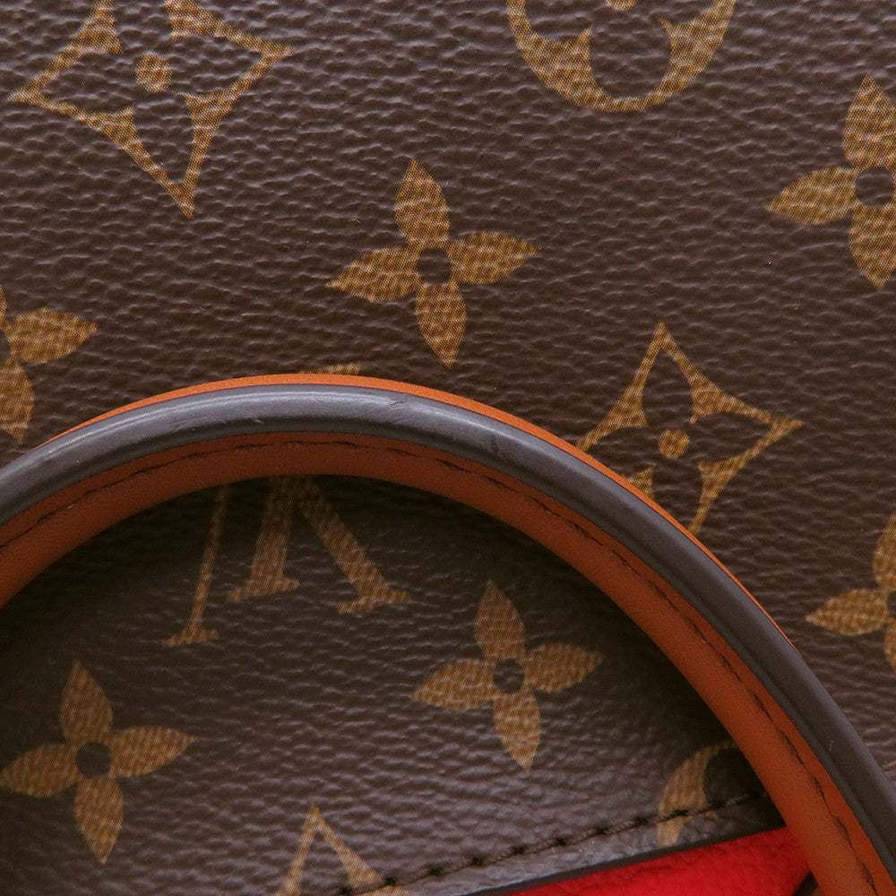 LOUIS VUITTON Fold tote Cerise/Cream/BrownM45389 Monogram Calf Leather Size PM