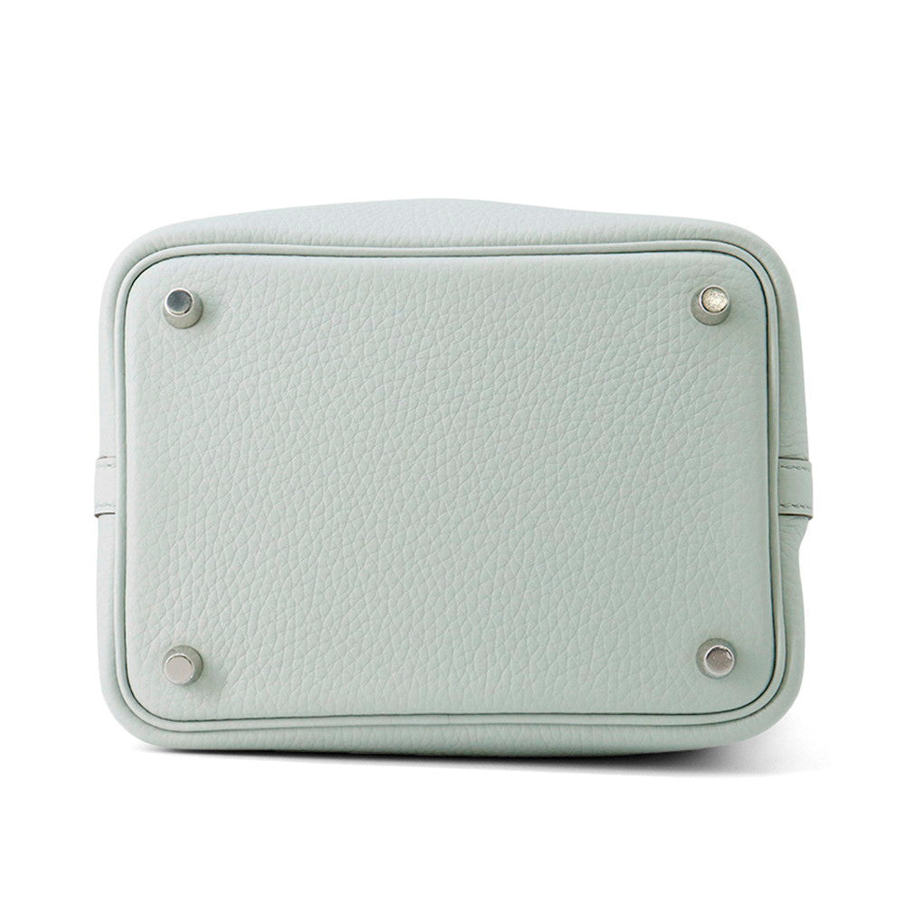 HERMES Picotin Lock Blue Pale Taurillon Clemence Size PM