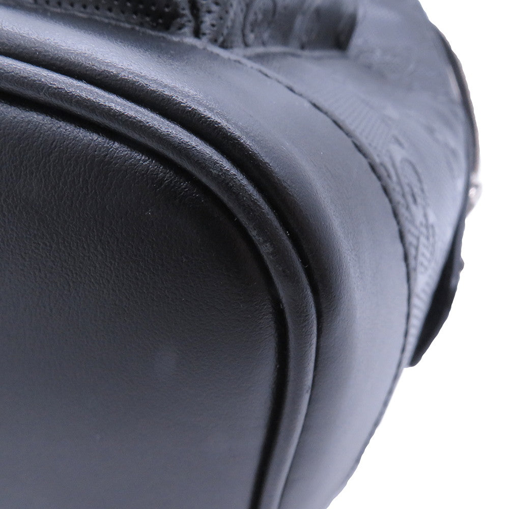 GUCCI GG Embossed Backpack Black658579 Leather