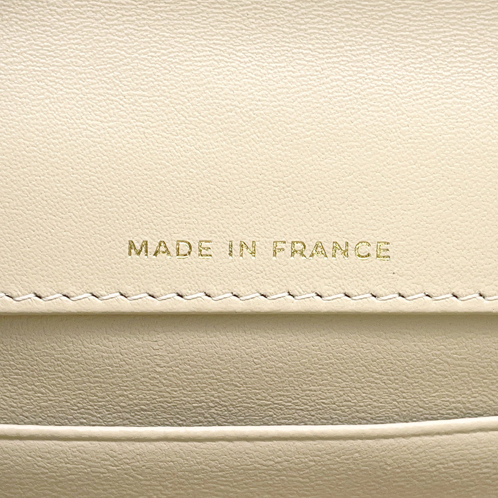 CHANEL Matelasse Top Handle Mini Chain Backpack Beige Lambskin