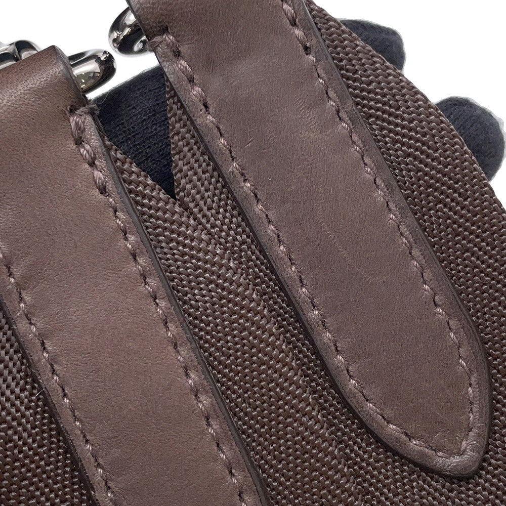 HERMES Dog carry bag Navy Canvas