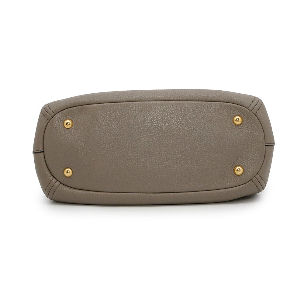 PRADA 2WAYHandbag Greige1BC032 Leather