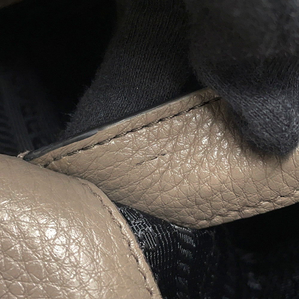 PRADA 2WAYHandbag Greige1BC032 Leather