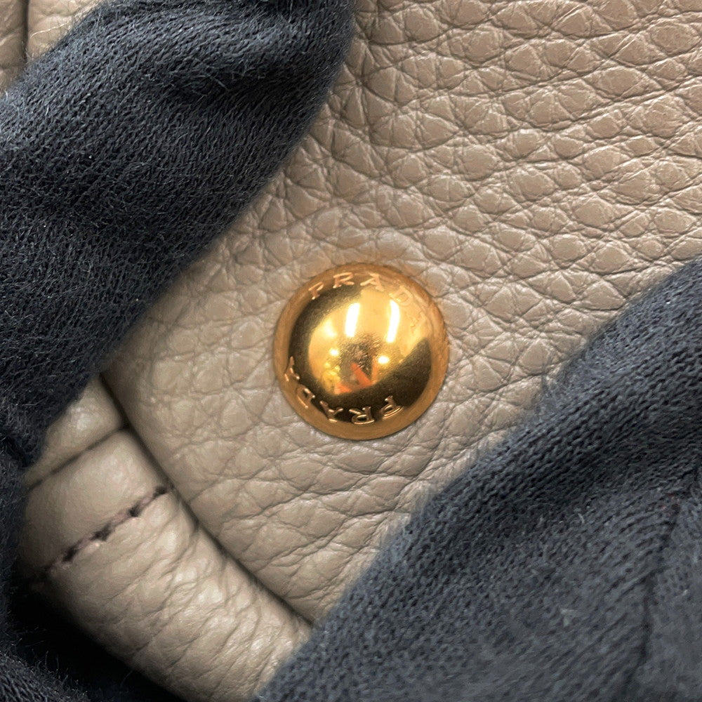 PRADA 2WAYHandbag Greige1BC032 Leather