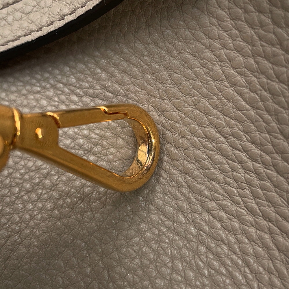 PRADA 2WAYHandbag Greige1BC032 Leather