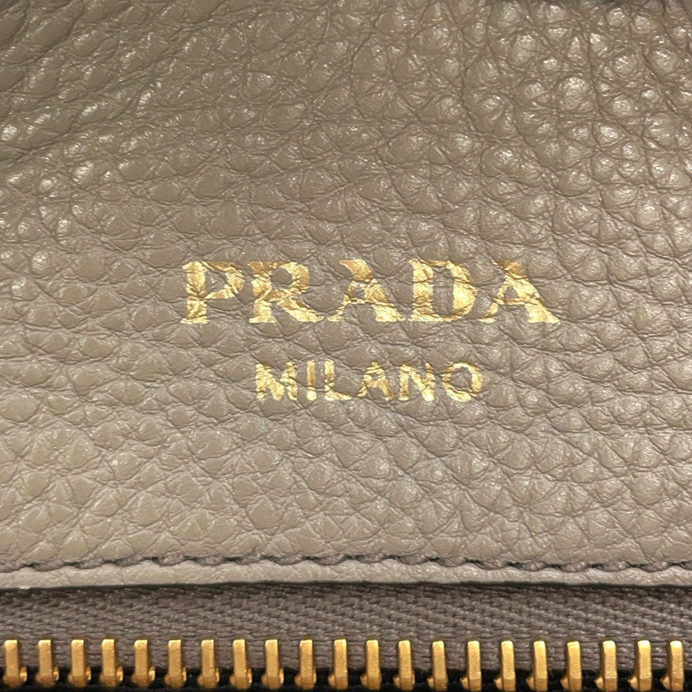 PRADA 2WAYHandbag Greige1BC032 Leather
