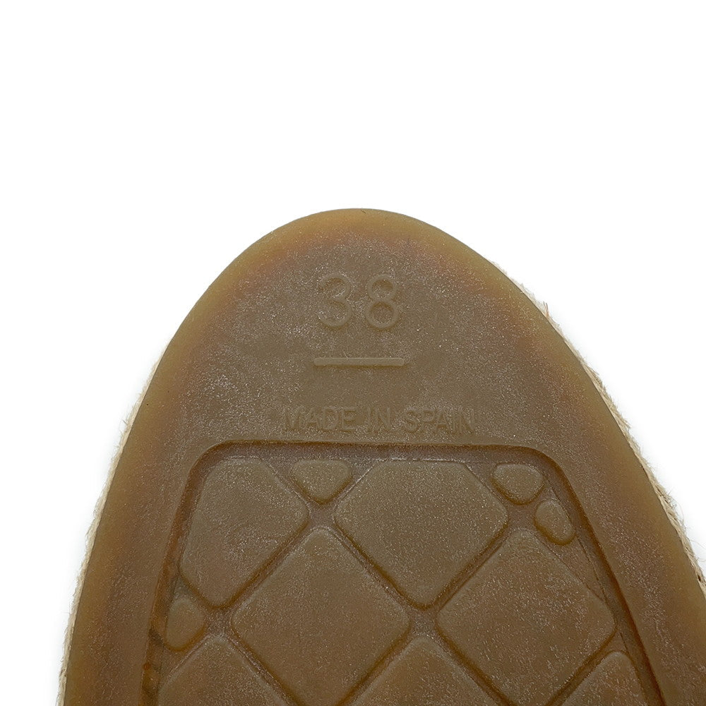CHANEL CC Logo espadrilles Gray/BlackG39028 Canvas Leather Size 38C