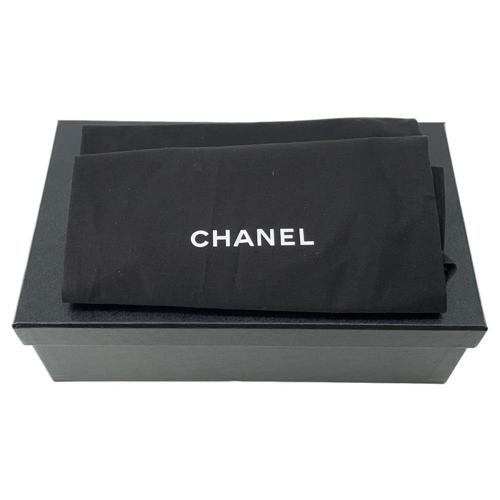 CHANEL CC Logo espadrilles Gray/BlackG39028 Canvas Leather Size 38C