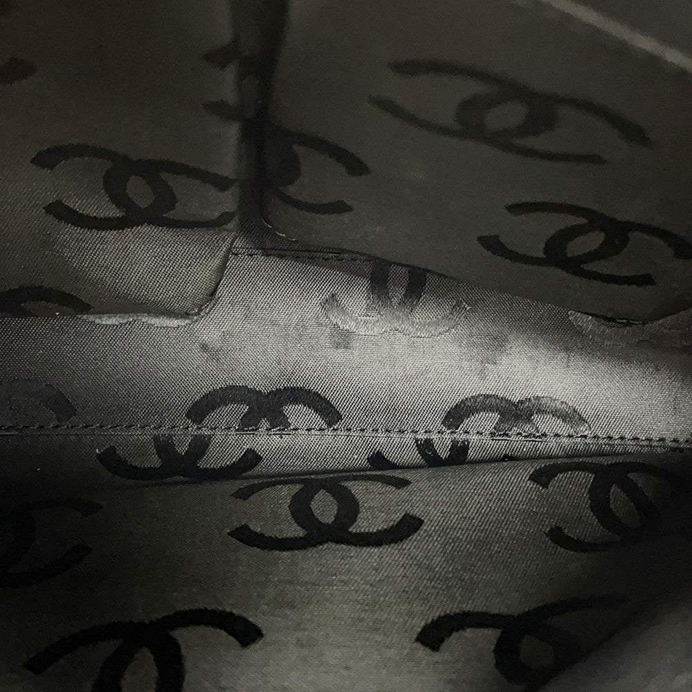 CHANEL CC Logo Handbag Black Caviar Leather