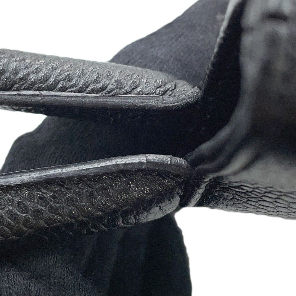 CHANEL CC Logo Handbag Black Caviar Leather