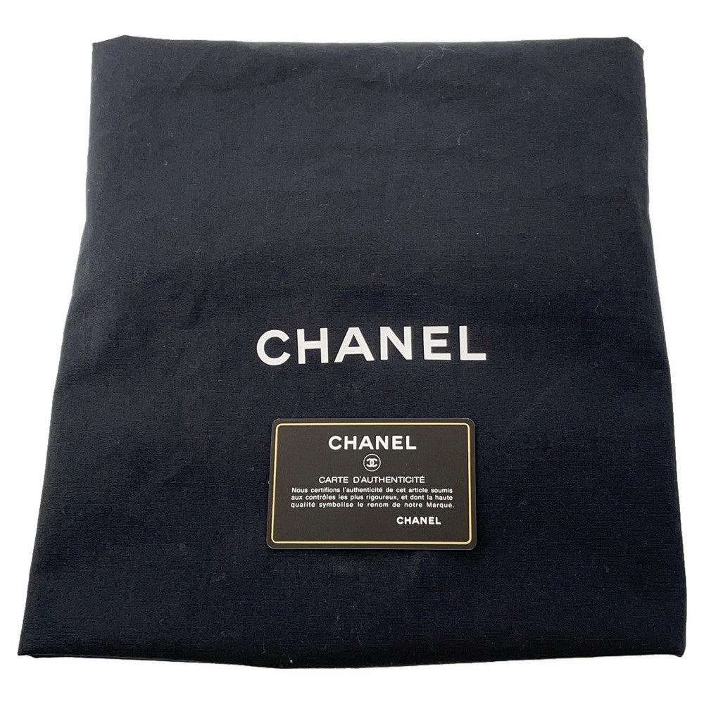 CHANEL Egyptian Line Chain Shoulder Bag Blue Denim Mouton