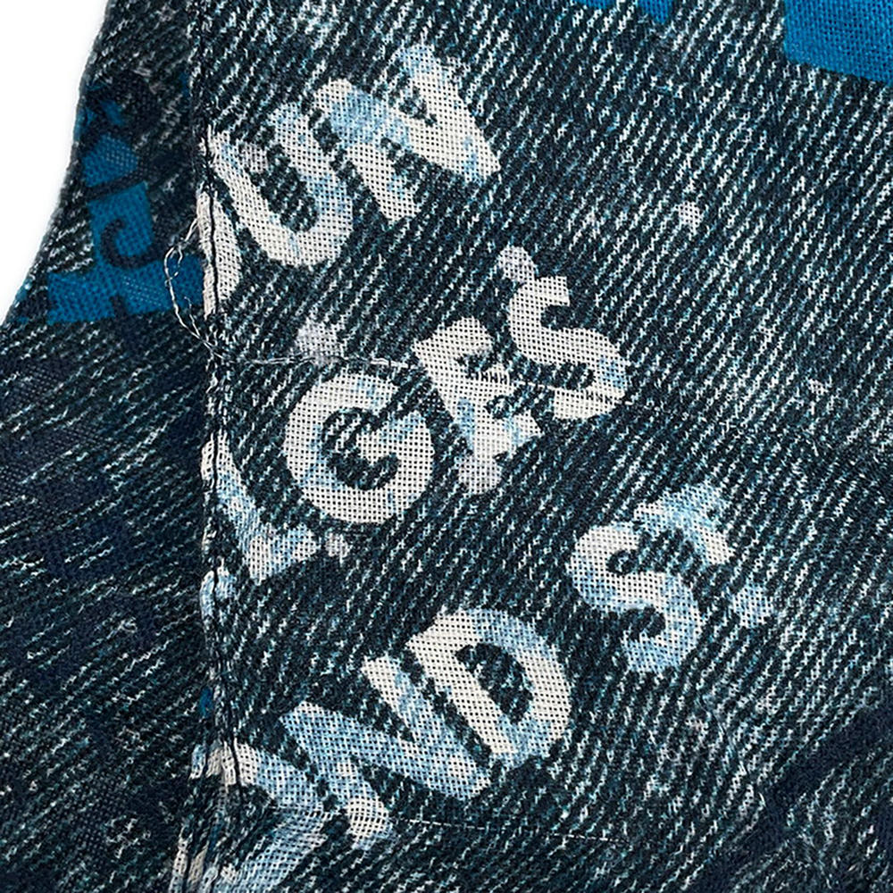 LOUIS VUITTON Stole Stole Denim Stamps Navy/Blue/WhiteM78539 Cotton67% Hemp33%