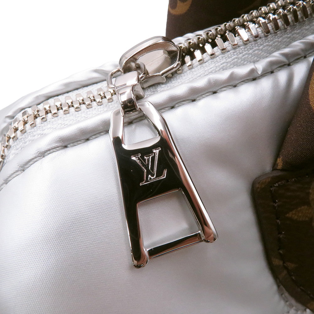 LOUIS VUITTON Speedy Bandouliere SilverM20973 Recycled MetallicNylon Monogram Size 25