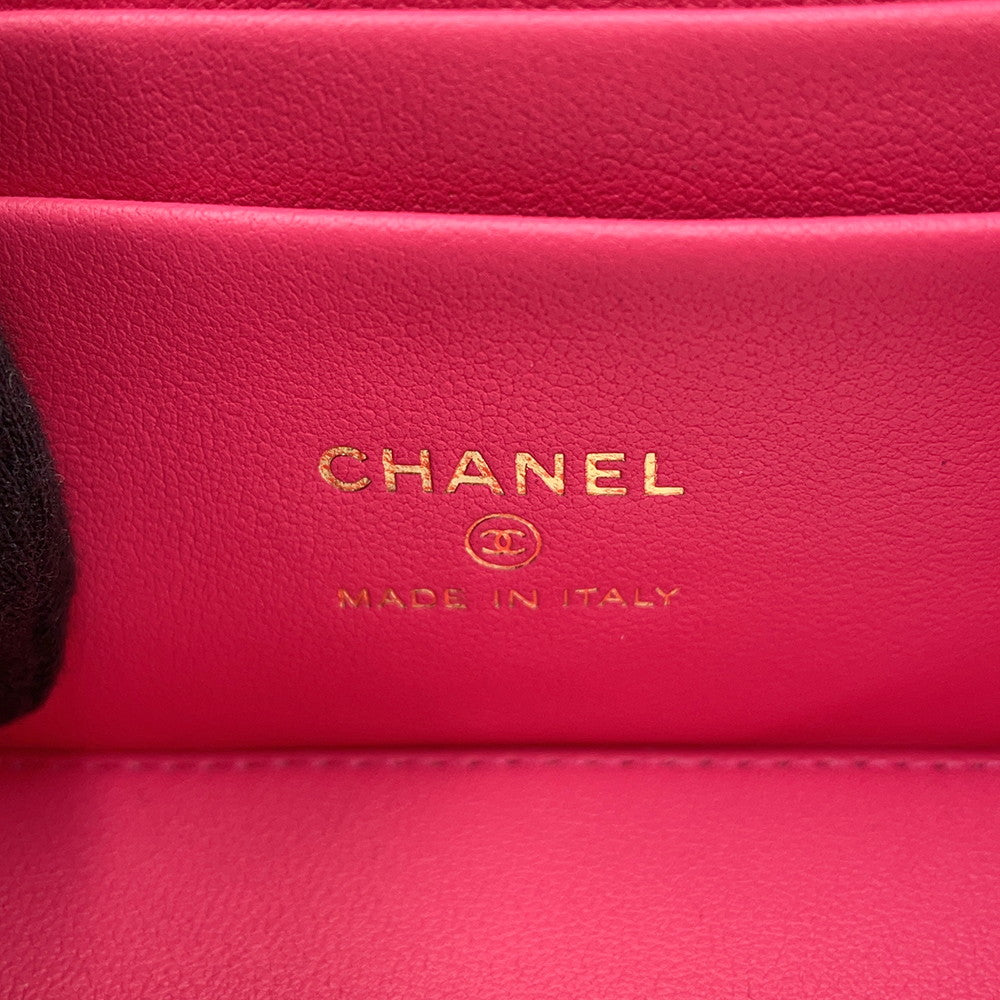CHANEL Matelasse Vanity ChainShoulder Bag PinkAP3204 Caviar Leather