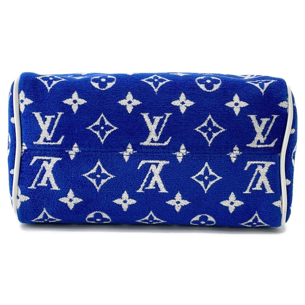 LOUIS VUITTON Speedy Bandouliere LV Match Blue/WhiteM20751 Monogram・Jacquard Velvet Size 20