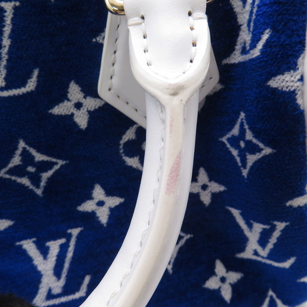 LOUIS VUITTON Speedy Bandouliere LV Match Blue/WhiteM20751 Monogram・Jacquard Velvet Size 20