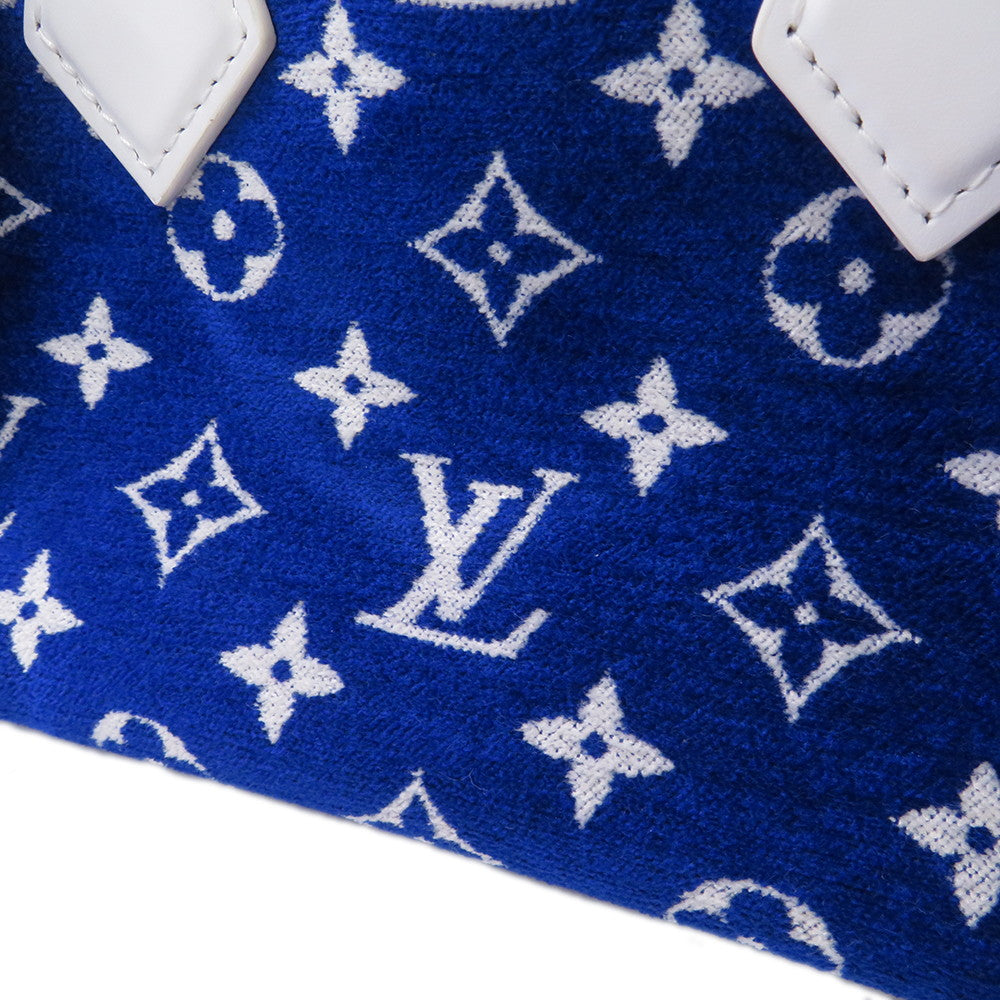 LOUIS VUITTON Speedy Bandouliere LV Match Blue/WhiteM20751 Monogram・Jacquard Velvet Size 20