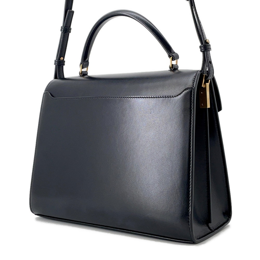 SAINT LAURENT PARIS Cassandra Top Handle 2-Way Handbag Black578000 Leather suede